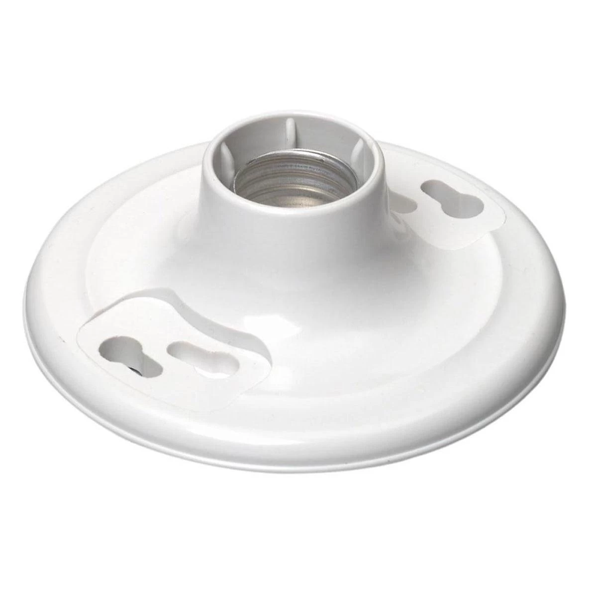 Leviton Keyless Ceiling Lampholder - White 3 Leviton Keyless Ceiling Lampholder - White
