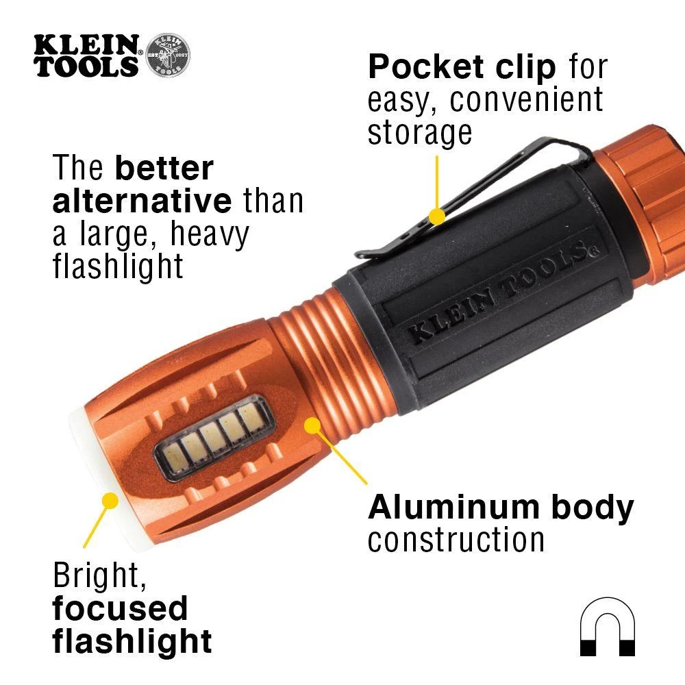 Klein Tools LED Flashlight With Worklight, Model 56028 5 Klein Tools LED Flashlight With Worklight, Model 56028 - Image 3