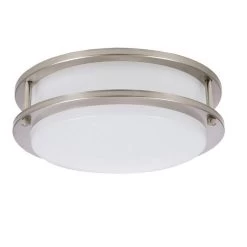 LEDVANCE Sylvania 12 Inch LED Round Flush Mount Luminaire 15W, Soft White 3000K, Model LEDFLUSHRND12IN15