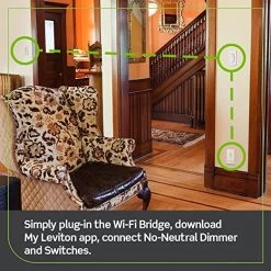 Leviton Decora Smart No-Neutral Wi-Fi Switch In White, Model DN15S-W* -Famous Lighting Store 71ym3Vrm1PL. AC SX522