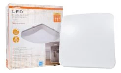 LEDVANCE Sylvania 11 Inch LED Square Flush Mount Luminaire 17.5W, Warm White 2700K, Model LEDFLUSHSQ11DIM27
