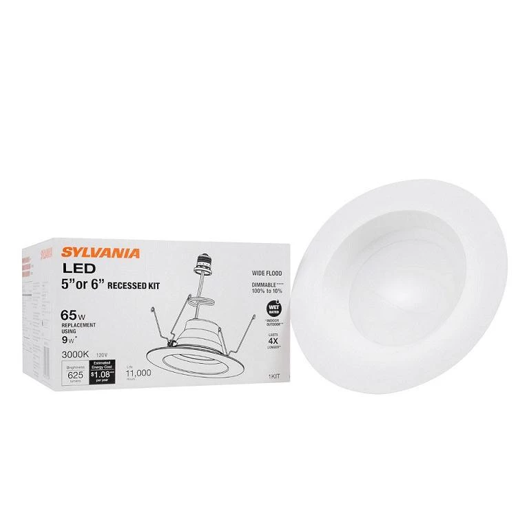 LEDVANCE Sylvania Contractor Series LED RT5/6 Recessed Downlight Kit, 9W Soft White 3000K, Model 74405 4 LEDVANCE Sylvania Contractor Series LED RT5/6 Recessed Downlight Kit, 9W Soft White 3000K, Model 74405 - Image 2