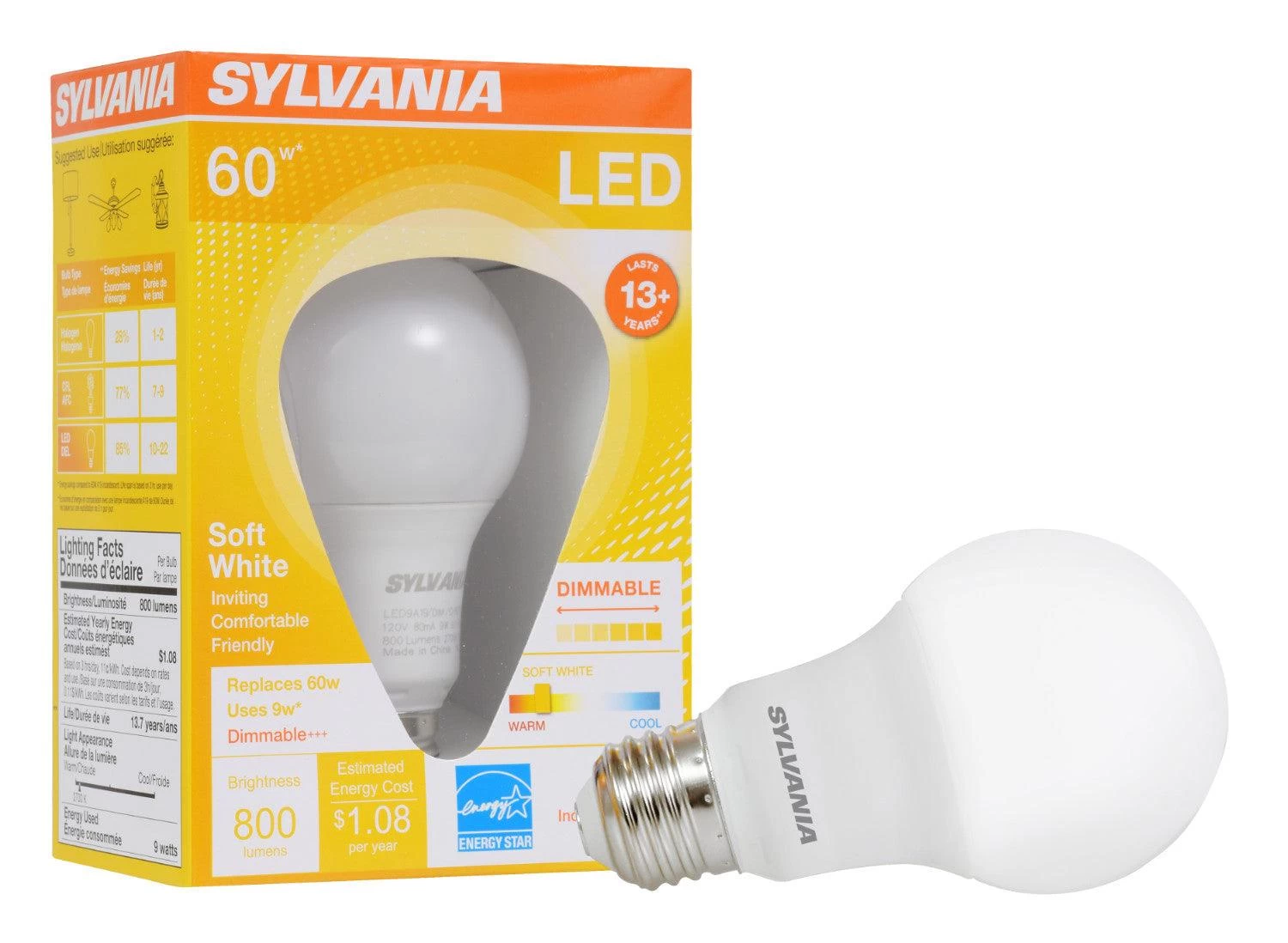 LEDVANCE Sylvania Ultra A19, 9W Warm White 2700K LED Light Bulb, Model 74687 4 LEDVANCE Sylvania Ultra A19, 9W Warm White 2700K LED Light Bulb, Model 74687 - Image 2