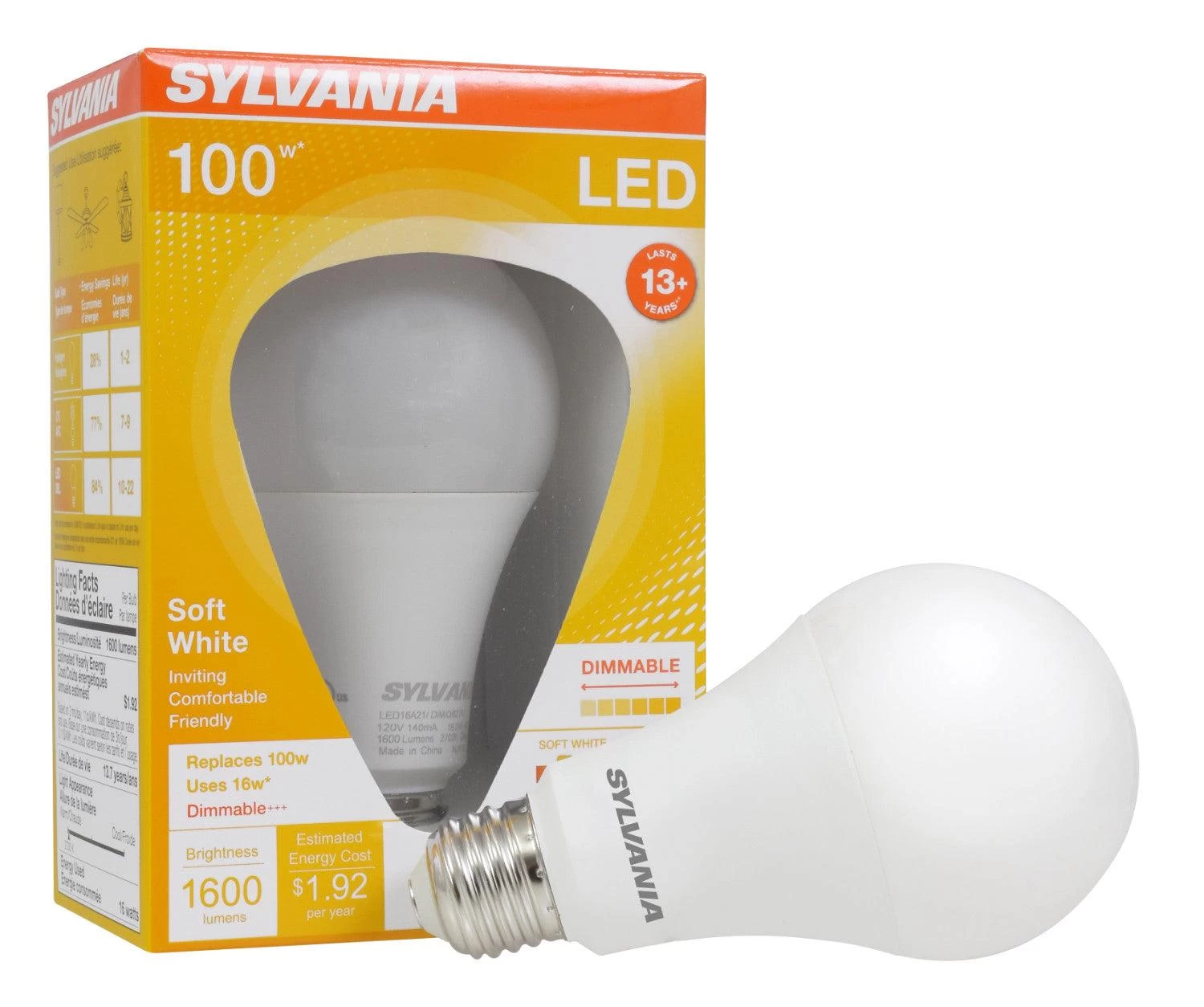 LEDVANCE Sylvania Ultra A21 16W, Warm White 2700K LED Light Bulb, Model LED16A21DIMO827U 4 LEDVANCE Sylvania Ultra A21 16W, Warm White 2700K LED Light Bulb, Model LED16A21DIMO827U - Image 2