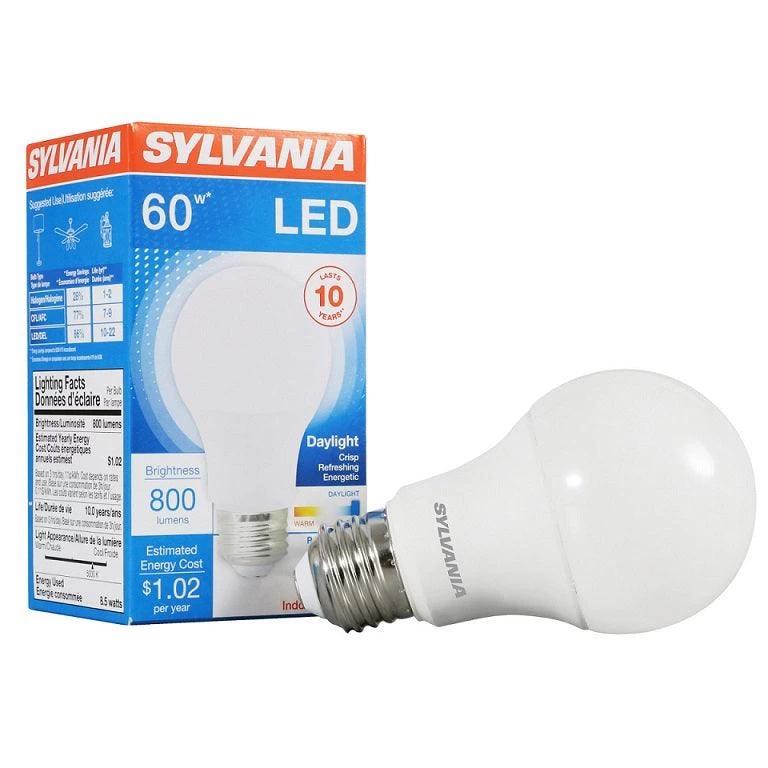 LEDVANCE Sylvania Contractor Series A19, 8.5W 5000K LED Light Bulb, Model 79281 4 LEDVANCE Sylvania Contractor Series A19, 8.5W 5000K LED Light Bulb, Model 79281 - Image 2