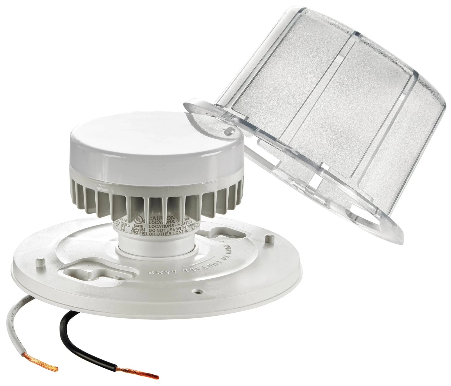 Leviton 10W LED Keyless Ceiling Utility Light - White 4 Leviton 10W LED Keyless Ceiling Utility Light - White - Image 2