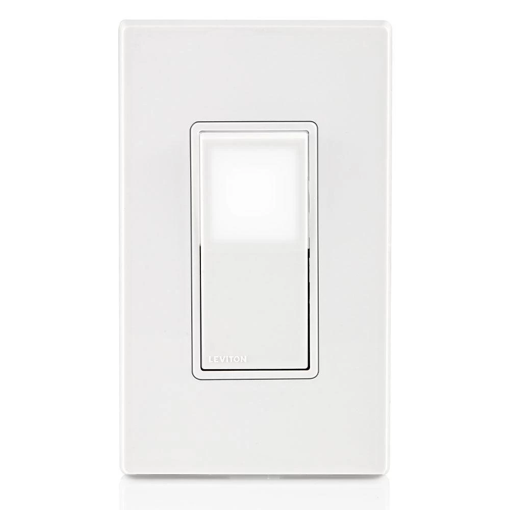 Leviton 15Amp Decora LED Illuminated Rocker Single-Pole Switch, Model L5611-2W 5 Leviton 15Amp Decora LED Illuminated Rocker Single-Pole Switch, Model L5611-2W - Image 3