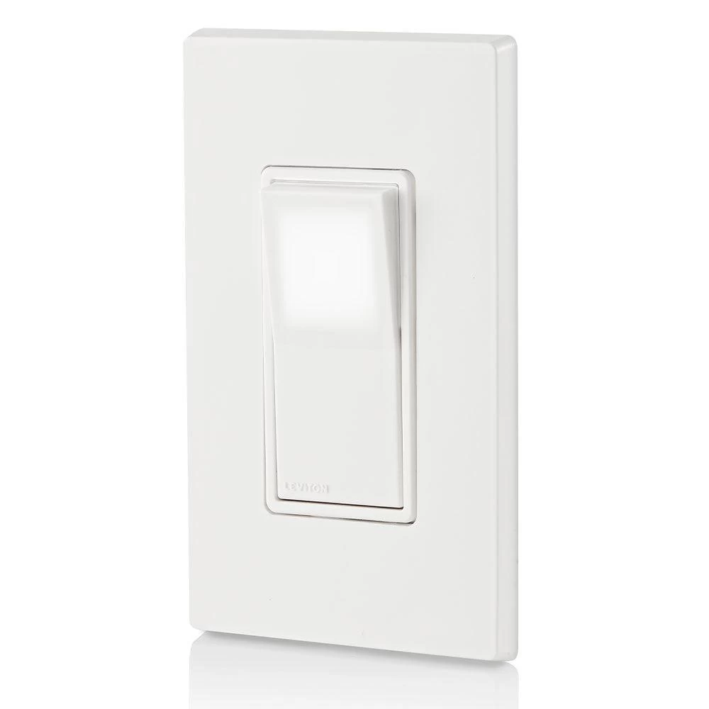 Leviton 15Amp Decora LED Illuminated Rocker Single-Pole Switch, Model L5611-2W 6 Leviton 15Amp Decora LED Illuminated Rocker Single-Pole Switch, Model L5611-2W - Image 4