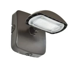 RAB Design Lighting ORA1-LED Multi-Purpose 15 Watts Exterior Wall Mounted Flood Light, Model ORA1-LED15-B-4K-BRZ-DIM-WMC