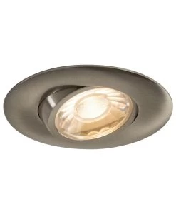 Liteline 3" Luna Brushed Nickel Gimbal Recessed Fixture, Soft White (3000k), Model RA3-7G-30K-90BN