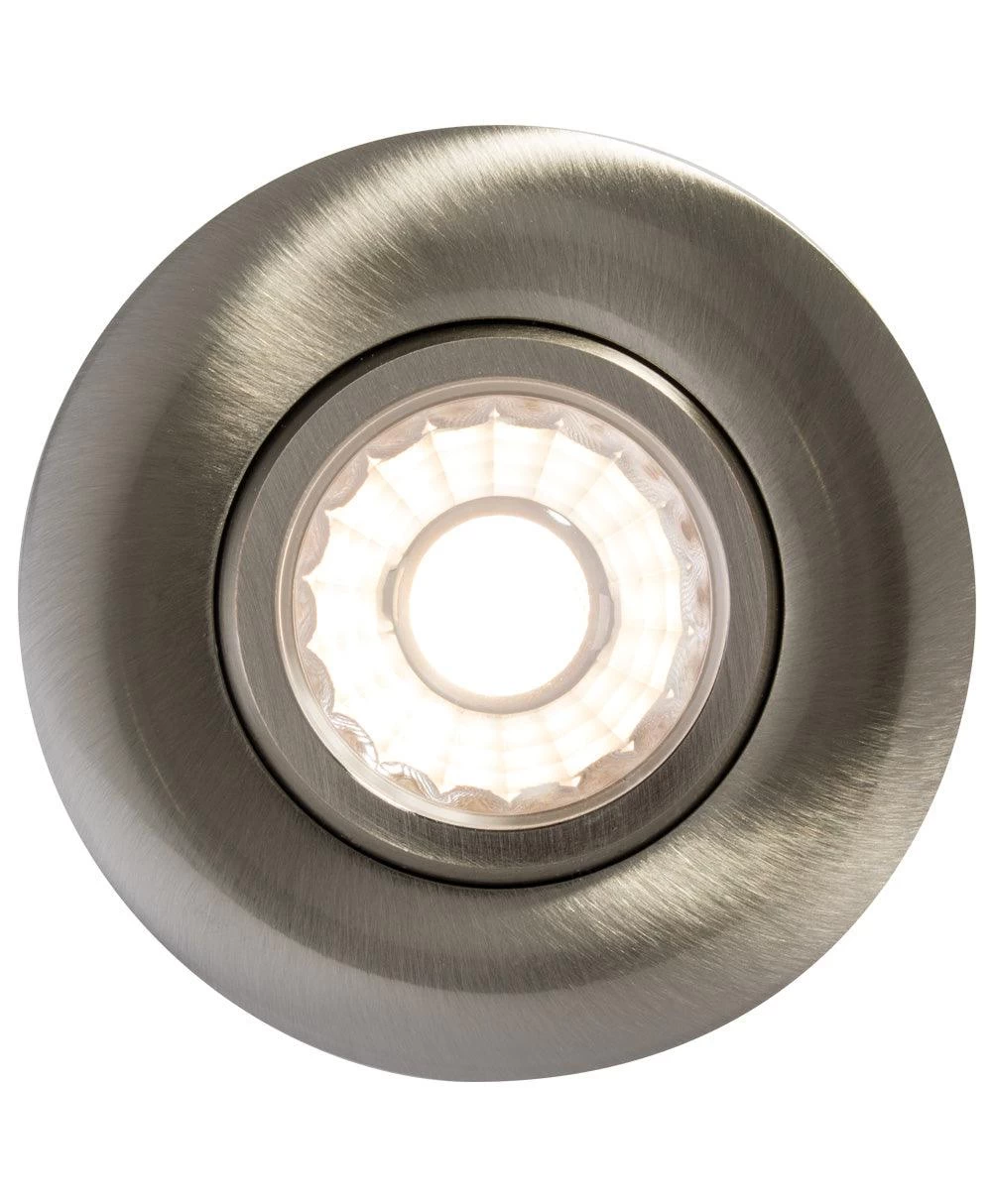 Liteline 3" Luna Brushed Nickel Gimbal Recessed Fixture, Soft White (3000k), Model RA3-7G-30K-90BN 4 Liteline 3" Luna Brushed Nickel Gimbal Recessed Fixture, Soft White (3000k), Model RA3-7G-30K-90BN - Image 2