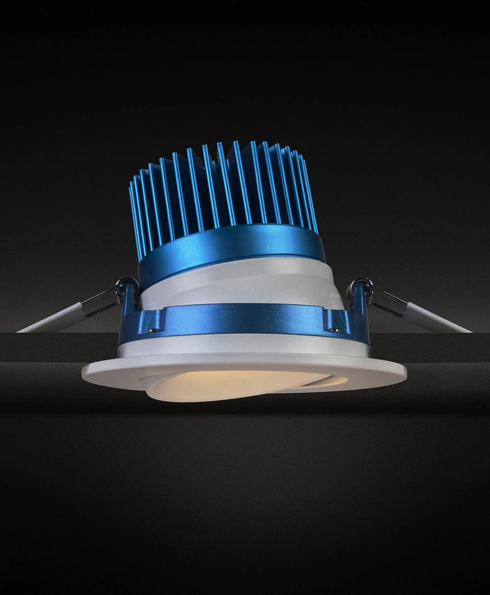 Liteline 3.5" Luna LED White Round Gimbal Recessed Fixture, Model RA35-12G-90WH 5 Liteline 3.5" Luna LED White Round Gimbal Recessed Fixture, Model RA35-12G-90WH - Image 3