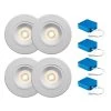 Liteline Package Of 4x 4" Luna LED White Round Regressed Gimbal Recessed Fixture, Dim To Warm, Including 1x OnCloud Dimmer, Model RA4-12RG-DTW90WH-4KT 2 Liteline Package Of 4x 4" Luna LED White Round Regressed Gimbal Recessed Fixture, Dim To Warm, Including 1x OnCloud Dimmer, Model RA4-12RG-DTW90WH-4KT -Famous Lighting Store RA4 12RG 90WH 4 a