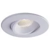 Liteline 4" Luna LED White Round Regressed Gimbal Recessed Fixture, Model RA4-12RG-90WH