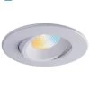 Liteline 4" Smart OnCloud Luna White Round Gimbal Recessed Fixture, Model RA4-12RG-WZ-90WH* 1 Liteline 4" Smart OnCloud Luna White Round Gimbal Recessed Fixture, Model RA4-12RG-WZ-90WH* -Famous Lighting Store RA4 12RG WH TW 2