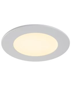 Liteline 4" White Round LED Slim Profile Recessed Downlight, Cool White (4000K), Model SLM4-40-WH