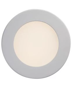 Liteline 4" White Round LED Slim Profile Recessed Downlight, Soft White (3000k), Model SLM4-30-WH