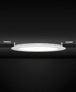 Liteline 4" White Round LED Slim Profile Recessed Downlight, Cool White (4000K), Model SLM4-40-WH 9 Liteline 4" White Round LED Slim Profile Recessed Downlight, Cool White (4000K), Model SLM4-40-WH -Famous Lighting Store SLM4 side