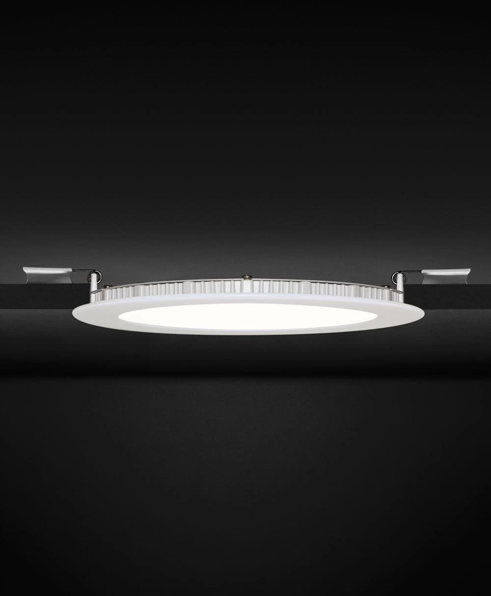 Liteline 4" White Round LED Slim Profile Recessed Downlight, Cool White (4000K), Model SLM4-40-WH 6 Liteline 4" White Round LED Slim Profile Recessed Downlight, Cool White (4000K), Model SLM4-40-WH - Image 4