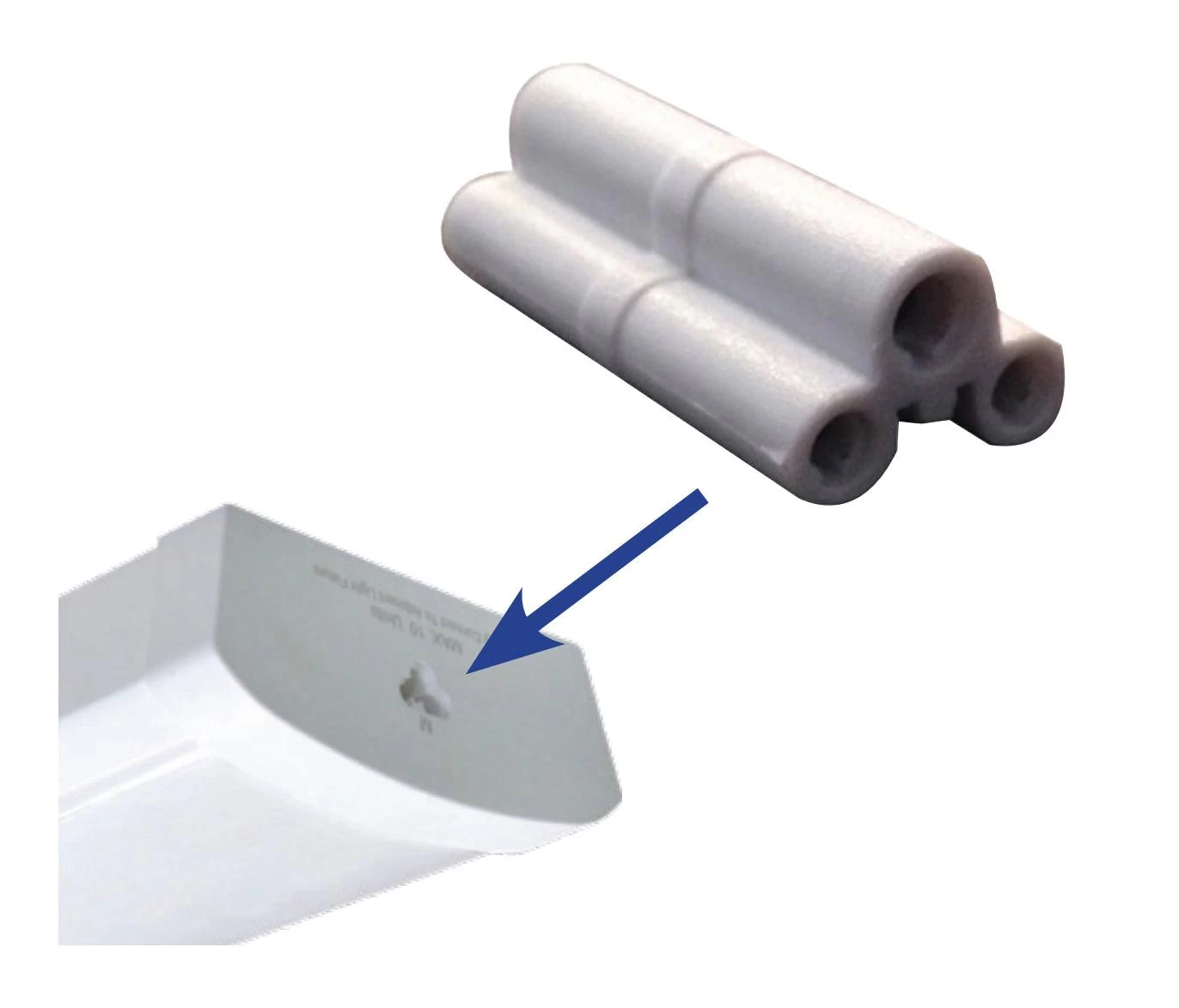 RAB Design Lighting 4 Feet LED Surface Mount Wrap Light Fixture With Link Connectors And Clips, Model SMW4N-LED48-B-4K-WHT-D 4 RAB Design Lighting 4 Feet LED Surface Mount Wrap Light Fixture With Link Connectors And Clips, Model SMW4N-LED48-B-4K-WHT-D - Image 2