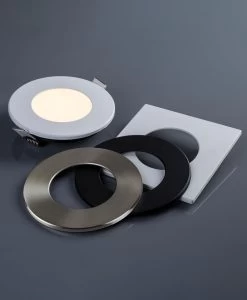 Liteline 4" SlimLED Plus Black Round Trim, Model SLM4-12W-RT-BK*