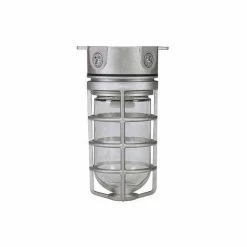 RAB Design Lighting Vapourproof Incandescent Ceiling Fitter Light With Aluminum Box And Glass & Guard, Model 099207*